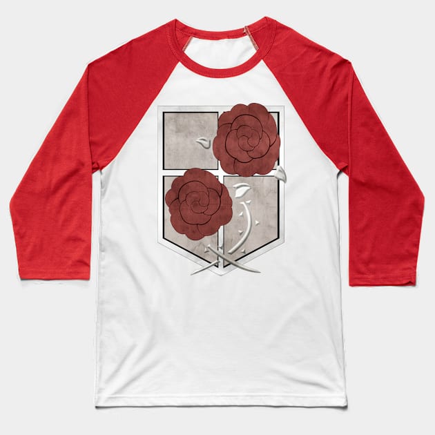 Attack On Titan: Garrison Logo Baseball T-Shirt by Rebellion10